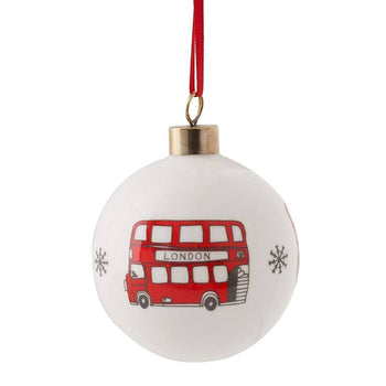 Victoria Eggs London Bus Christmas Bauble