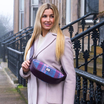 maccessori - Harris Tweed Sling Cross Body Bag Pastel Pink