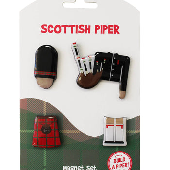 Eurostick - Build A Scottish Bagpiper 4 Pack Magnet Set