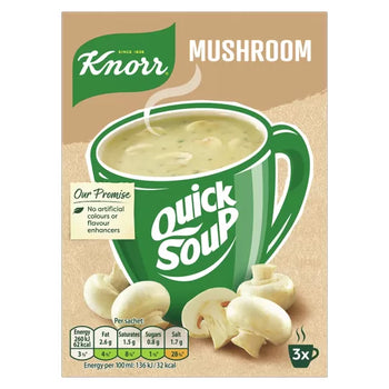Knorr Quick Soup Mushroom 3 Pk 45g