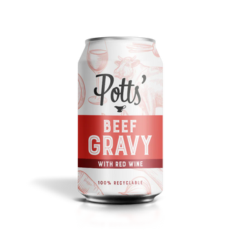 Potts Beef & Red Wine Gravy Can 330ml