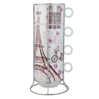 5 Piece Tower Paris Coffee Mugs.