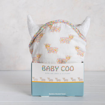 Hairy Coo - Baby Coo Towel - Highland Cow Hooded Baby & Child Towel