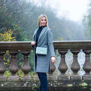 maccessori - Harris Tweed Quilt Shoulder Bag Country Turquoise