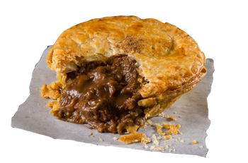 Pouch Pies Pielander Beef Steak and Gravy Pie 255g. 1/2lb Ship Weight