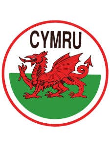 Eurostick - Cymru Dragon Round Sticker