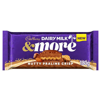 Cadbury & More Nutty Praline Crisp Large Bar 180g