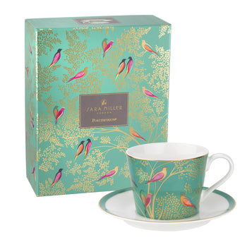 Portmeirion Sara Miller London Chelsea Teacup and Saucer (Green)