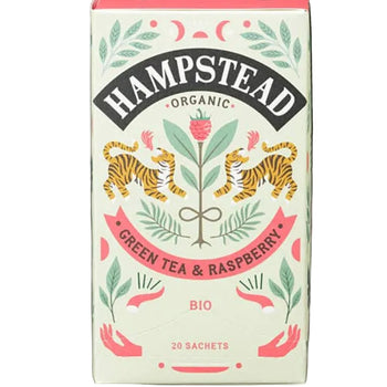 Hampstead Organic Green Tea & Raspberry. 20 Teabags
