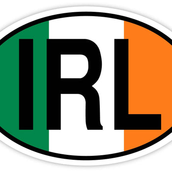 Eurostick - Ireland Tricolour Flag IRL Oval Sticker