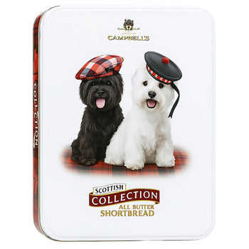 Campbells Shortbread Westie and Scottie Dog Tin 150g