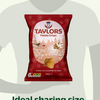 Taylor's Crisps Holiday Collection  - Hot Honey Pigs in Blankets Crisps Large Bag 150g