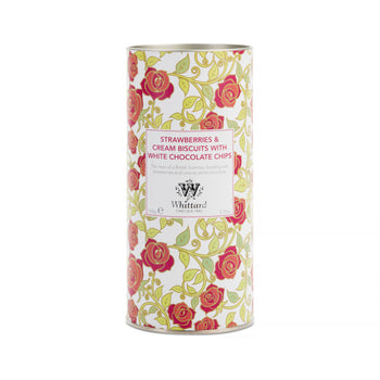 Whittard of Chelsea - Strawberries & Cream Biscuits with White Chocolate. 150g
