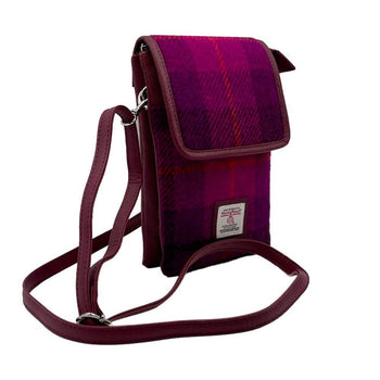 maccessori - Harris Tweed Mini Crossbody Bag Purple Check