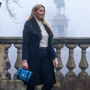 maccessori - Harris Tweed Ladies Mini Messenger Satchel Bag Sky Blue