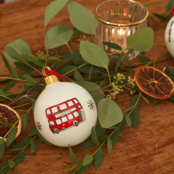 Victoria Eggs London Bus Christmas Bauble