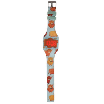 Puckator Ltd - Highland Coo Cow Silicone Digital Watch