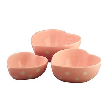 Hear Shape 3 Piece Mixing Bowls