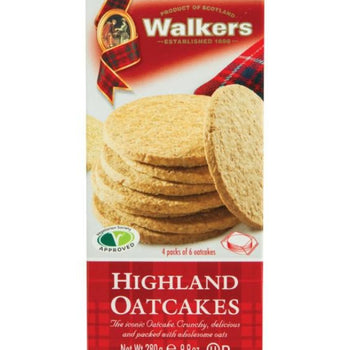 Walkers Highland Oatcakes 280g/9.9oz. Packed with wholesome oats.