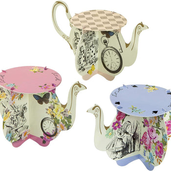 Talking Tables Alice in Wonderland Teapot Cupcake Stands 6pc