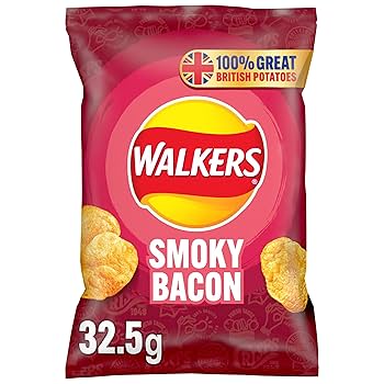 Walkers Crisps Smoky Bacon Crisps Bag 32.5g