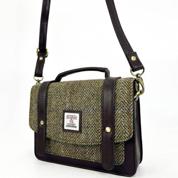 maccessori - Harris Tweed Ladies Mini Messenger Satchel Bag Country Green
