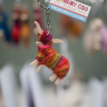 Hairy Coo - Handmade Highland Cow Keyring - Born and Bred in Scotland