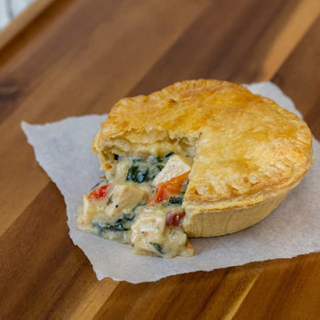 Pouch Pies Chicken and Pepperdew Pie with Bacon and Spinach 9oz - Ship Weight 1/2lb