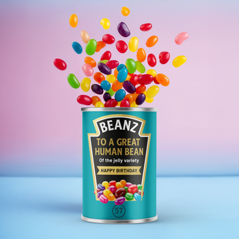 Alphabet Gifts - Jelly Bean Birthday Tin, A Great Human Bean Gift