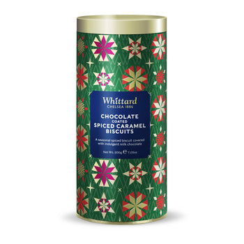 Whittard of Chelsea - Chocolate Coated Spiced Caramel Cookies Tin  7.05oz