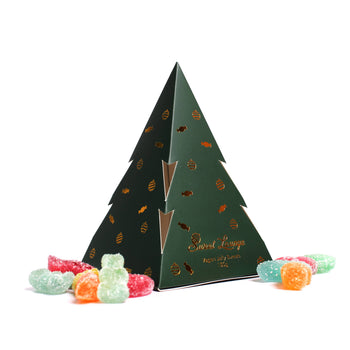 Sweet Lounge - Vegan Fizzy Mix Gummies - Christmas Tree Gift Box 150g