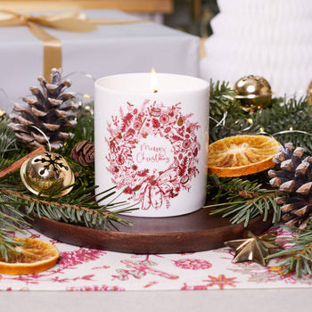 Victoria Eggs - Christmas Wreath Luxury Christmas Candle