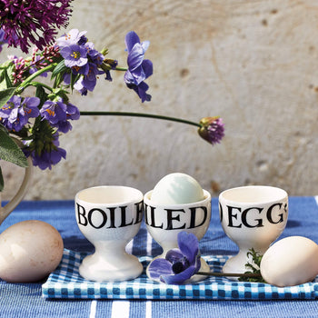 Emma Bridgewater - Black Toast Set of 3 Egg Cups Boxed