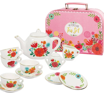 Bright Stripes - My Porcelain Tea Set w/Carry Case