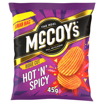 McCoy's Hot N Spicy Ridge Cut Crisps Grab Bag 45g
