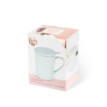 Pinky Up - Annette™ 3D Ceramic Mug with Tea Infuser in Souk Mint