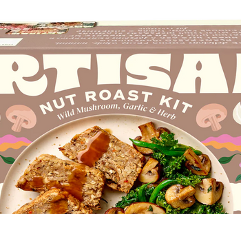 Artisan&Co Vegan Wild Mushroom, Garlic, and Herb Nut Roast Kit - Baking Tray Included! 212g