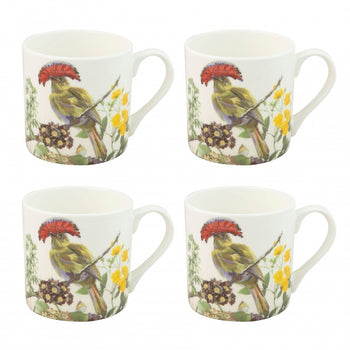 Amazonian Bone China Mugs, Set of 4
