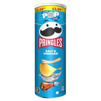 Pringles Tube Salt and Vinegar 165g - Made in The UK