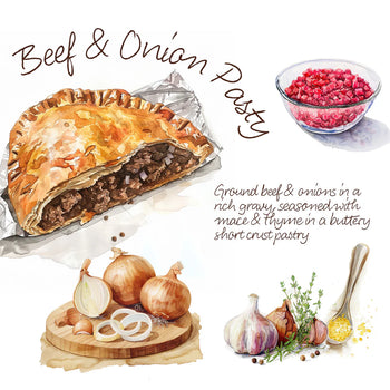 4&20 Beef and Onion Pasty 7oz - Ship Weight 1/2lb