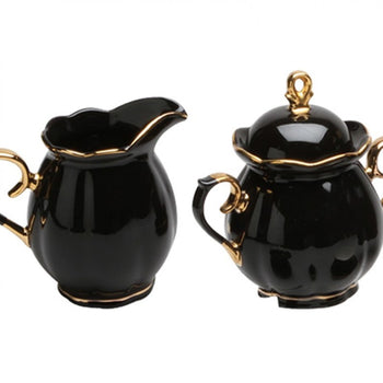 Black Gold Sugar and Creamer Set