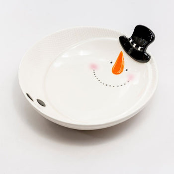 Black Snowman Pasta Bowls, Set of 2