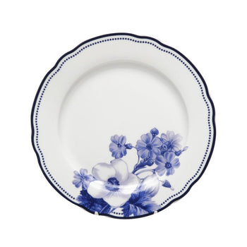 Blue Floral Salad Plates, Set of 4