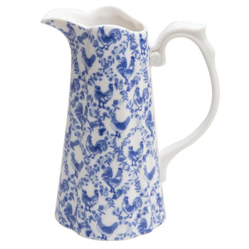 Blue Rooster Pitcher