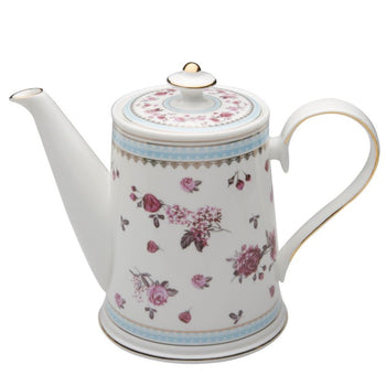 Blue Rose Pink Teapot