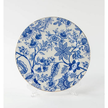 Blue Vine Salad Plates, Set of 4