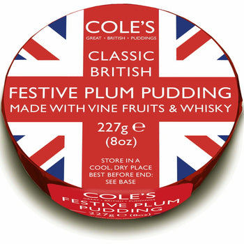 Cole's Union Jack Festive Plum Christmas Pudding 227g/8oz