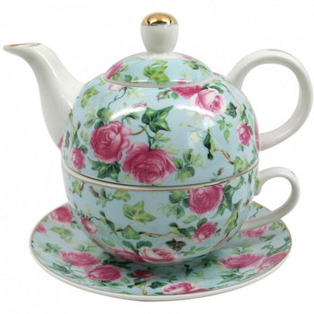 Floating Floral 4 Piece Tea for One Set