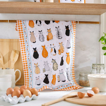Ulster Weavers Cotton Tea Towel - Cats in Waiting