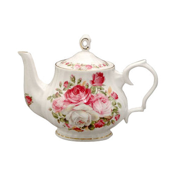 Cottage Rose Bone China Teapot